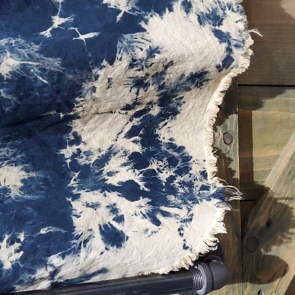 THRILL JEANS PLUS SIZE 3X TIE DYE BUTTON DOWN SHIRT HIGH LOW DISTRESSED RIPS - Picture 10 of 13